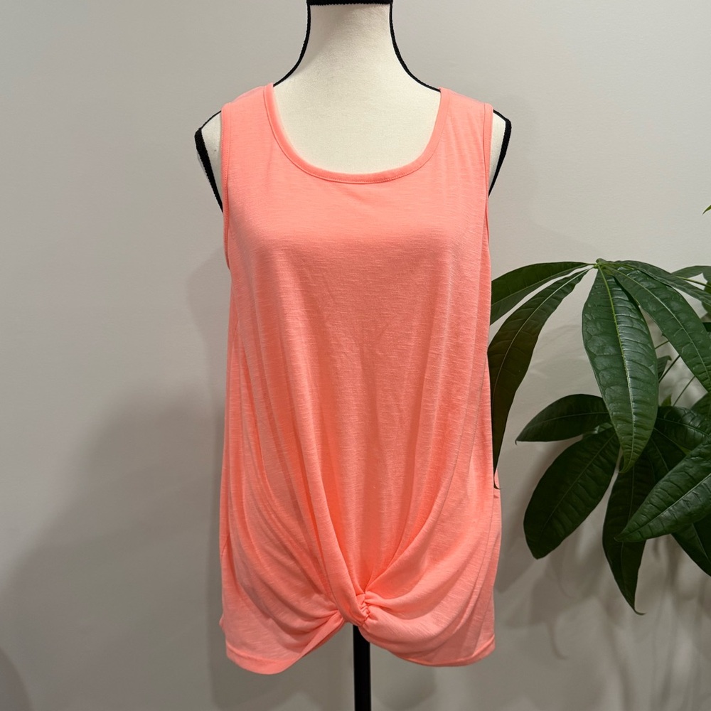 Coral Pink ACX Active Tank Top with Twist Front – Size L